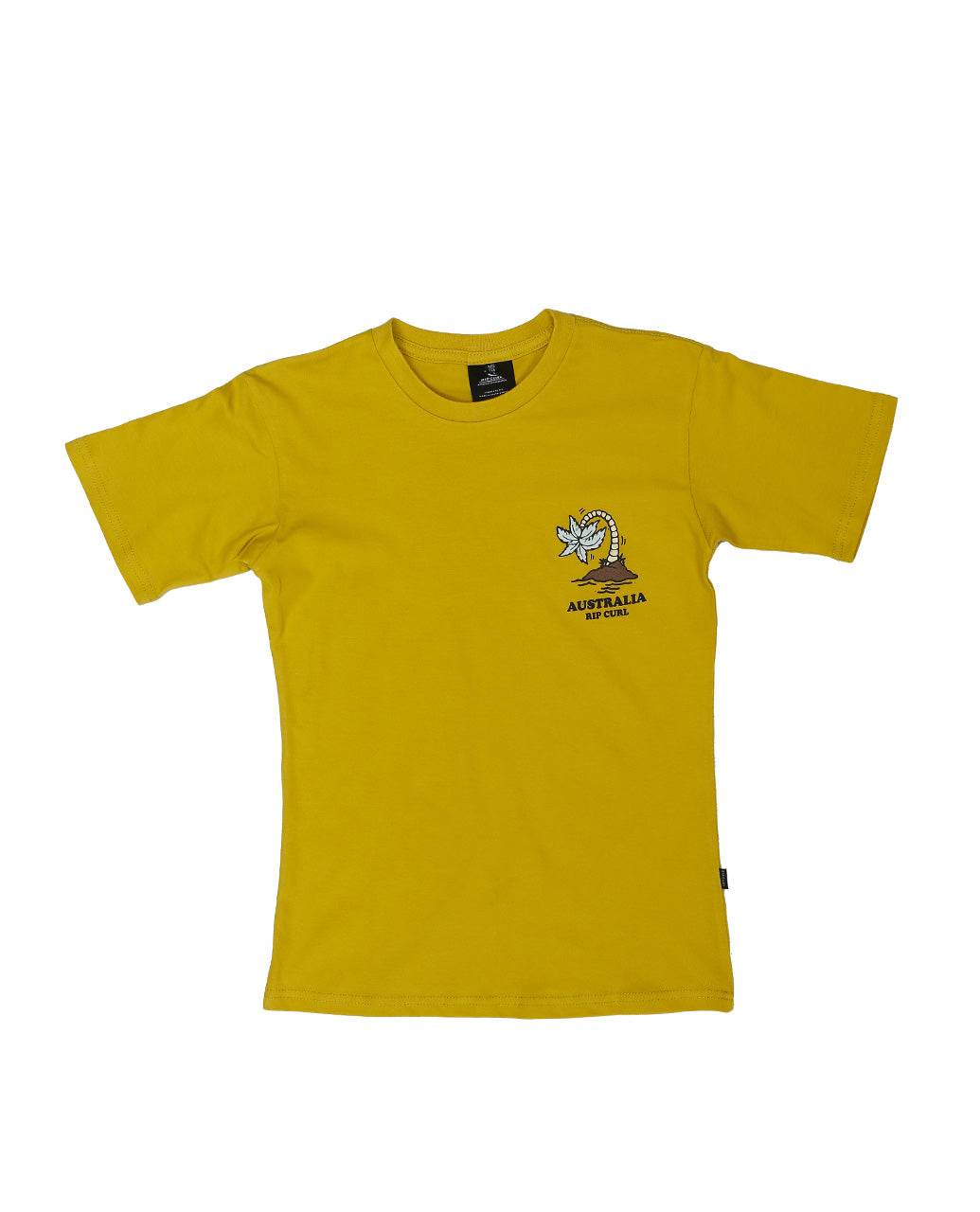 WISH YOU WERE HERE DESTO TEE - BOYS - Ochre - Rip Curl