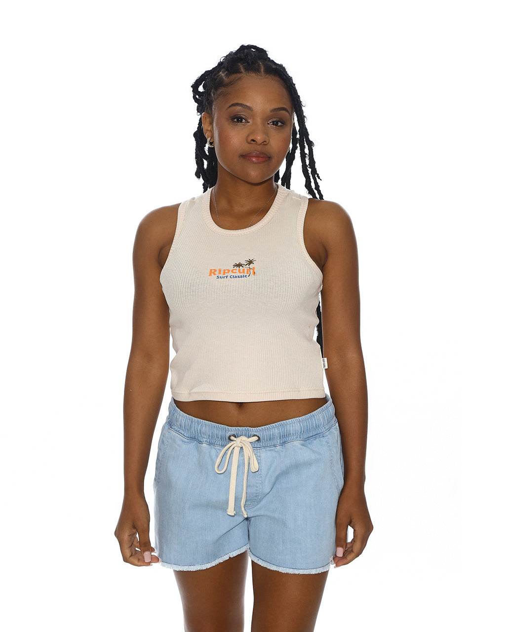 SURF CLASSIC RIB TANK - Natural - Rip Curl