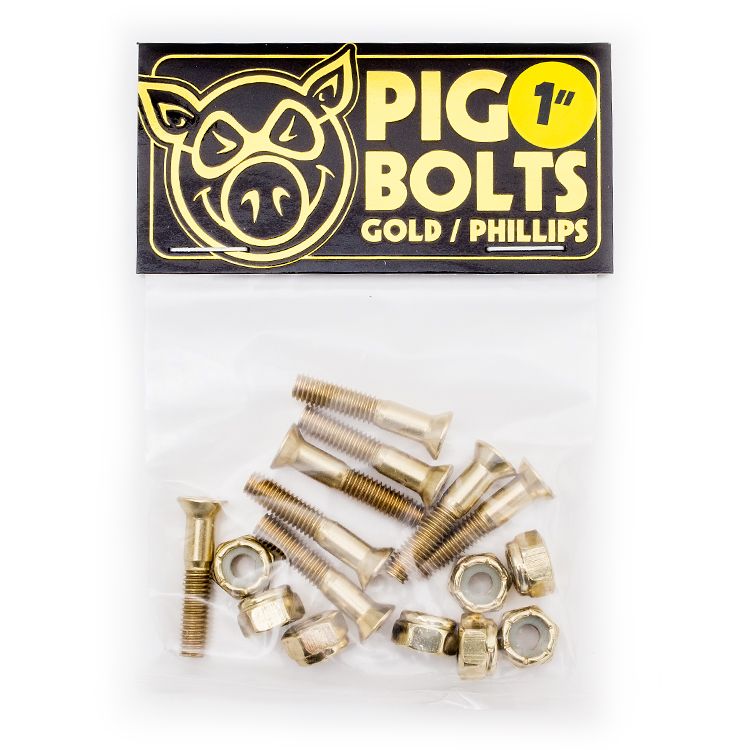 BOLTS PIG GOLD 1" PHILLIPS HARDWARE