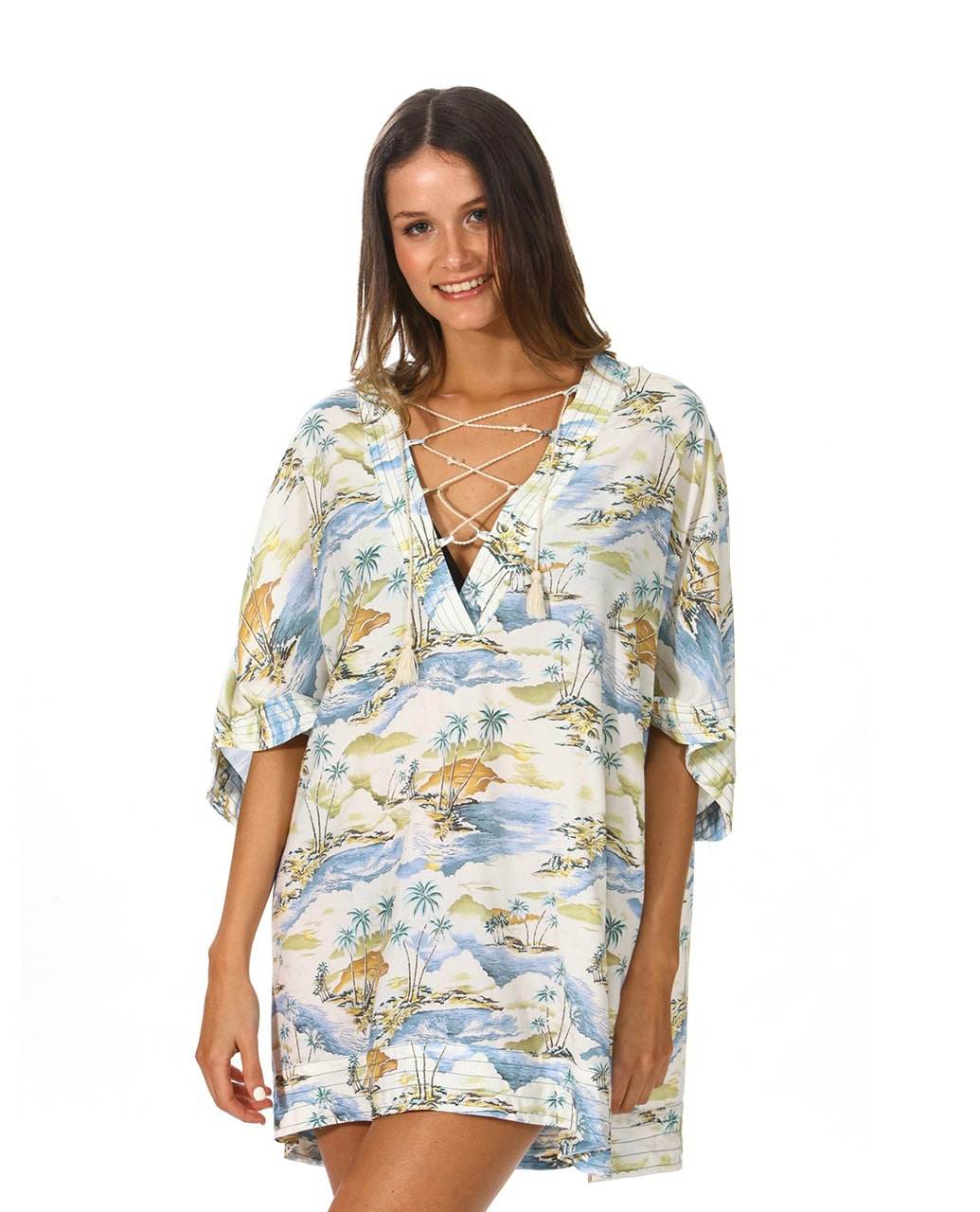 Postcards Wild Heart Lace Up Front Overswim - Rip Curl