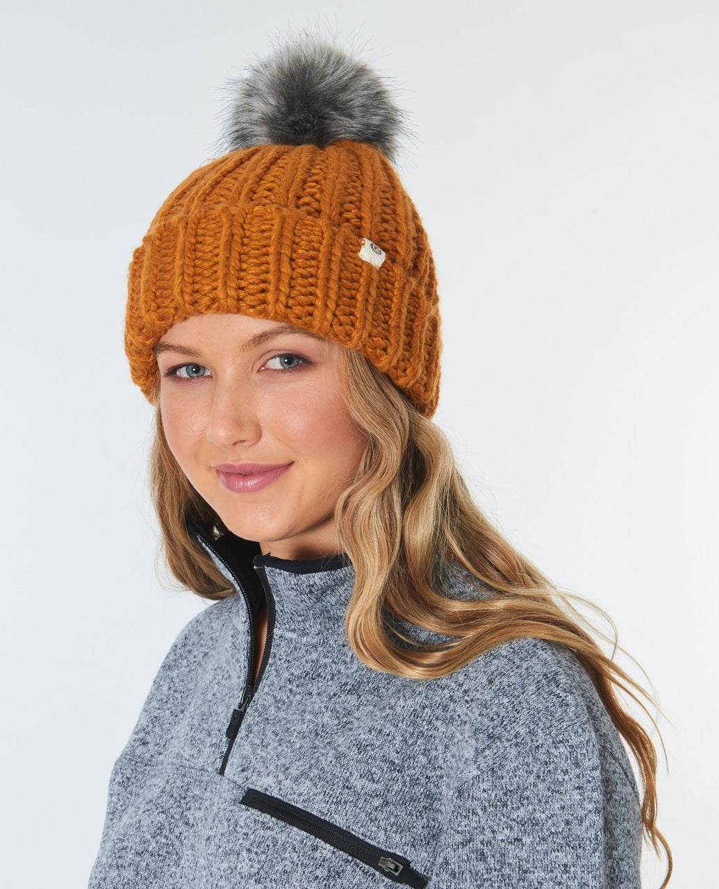 Chunky Fur Pom Pom Beanie - Rip Curl