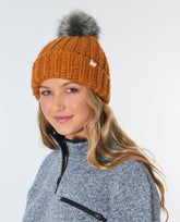 Chunky Fur Pom Pom Beanie - Rip Curl