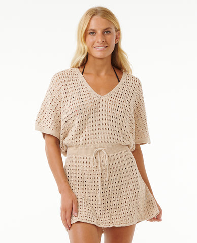 THE SEARCH CROCHET COVER UP - Off White