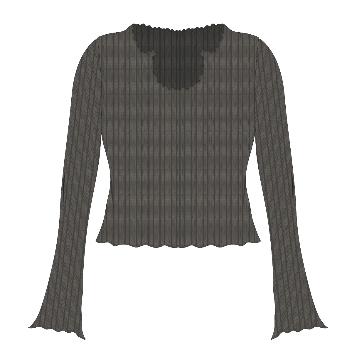 SOLEIL TEXTURED L/S TOP - Slate