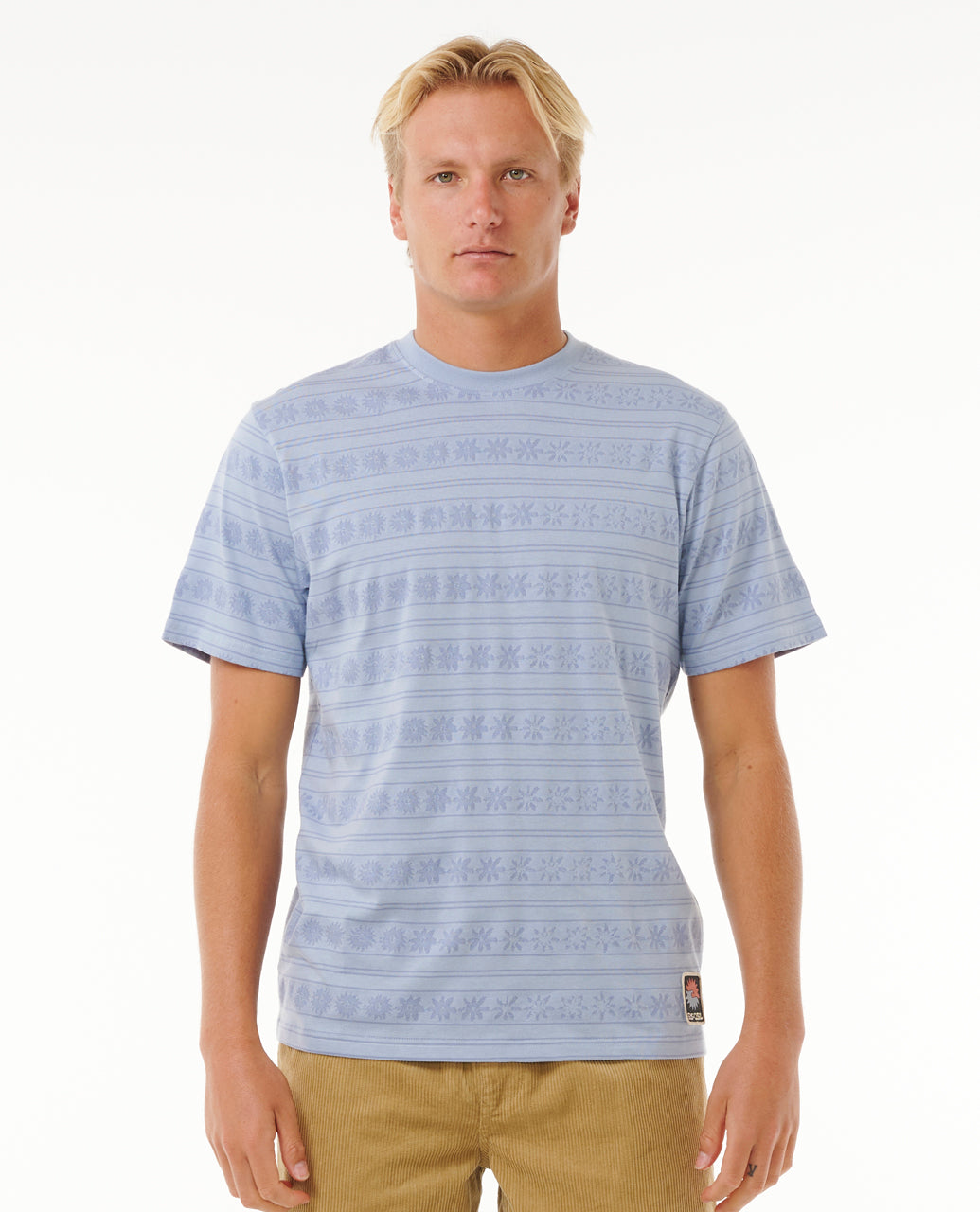 SWC STRIPEY TEE - Spray Blue