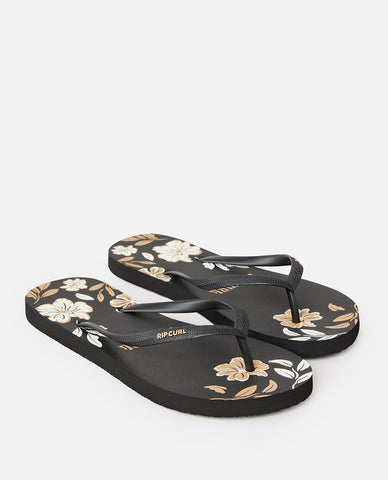 MIXED BLOOM OPEN TOE - Black