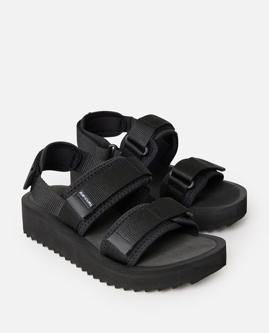 NEWQUAY BLOOM OPEN TOE - Black