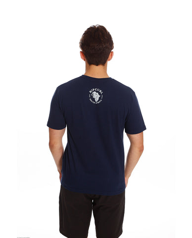 LION BADGE TEE - Navy