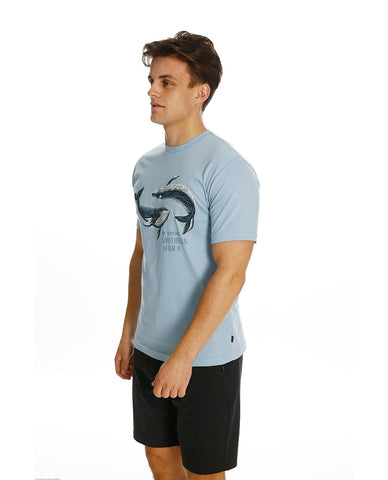 PERPETUAL WHALES TEE - Yucca