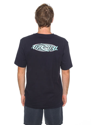 QUEST OVAL BURST TEE - Black