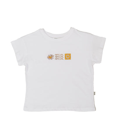 SUMMER SOLSTICE CROP TEE - GIRLS - White
