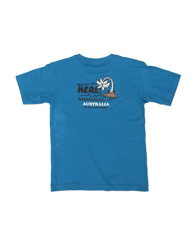 WISH YOU WERE HERE DESTO TEE - BOYS - Blue