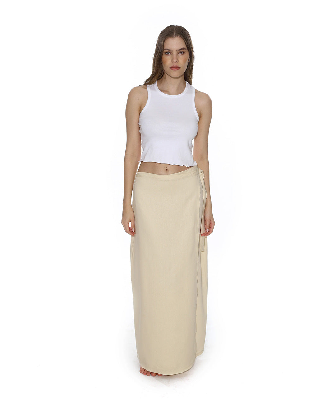 SUN TO SEA WRAP SKIRT - Natural