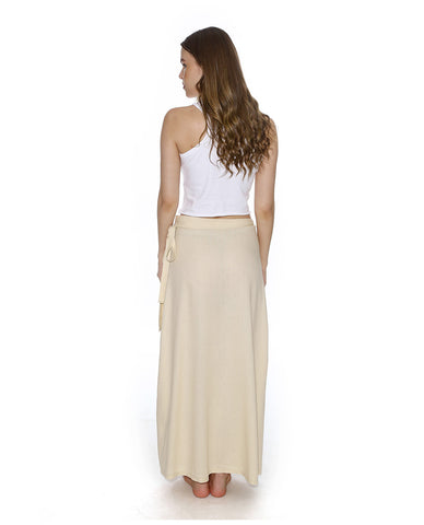 SUN TO SEA WRAP SKIRT - Natural