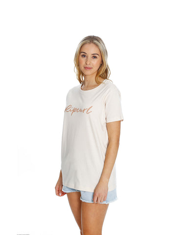 STANDARD SCRIPT TEE - Sand