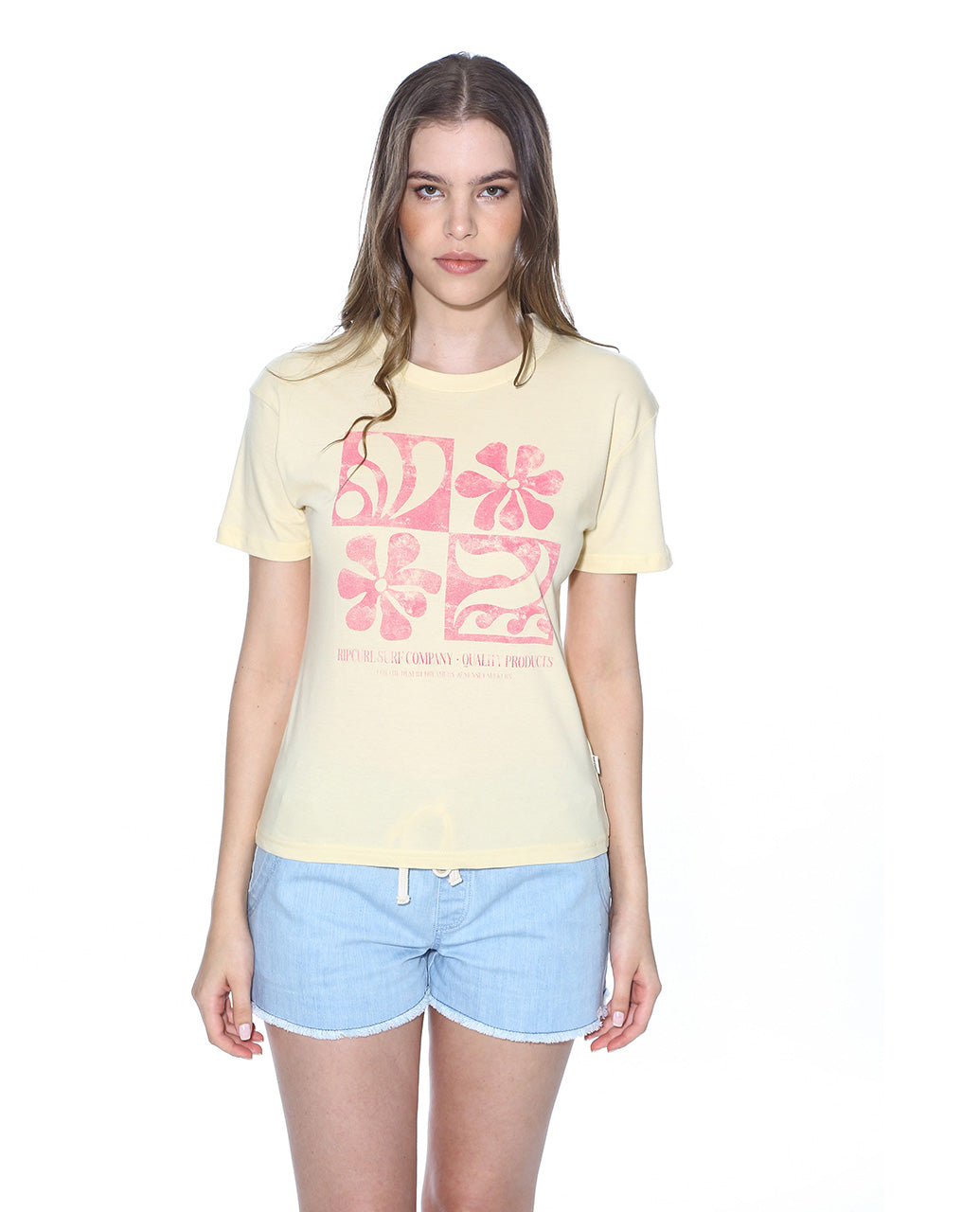 SUNSET SEEKER CROP TEE - Melon