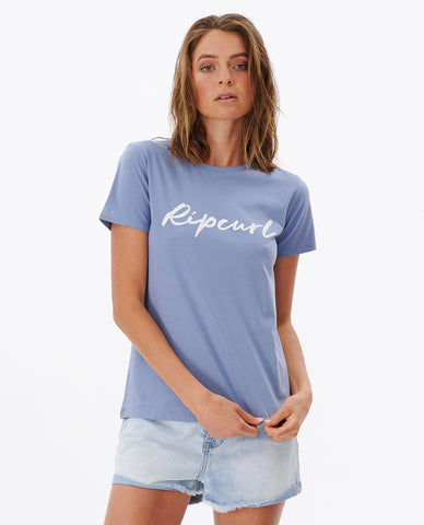 STANDARD SCRIPT TEE - Blue