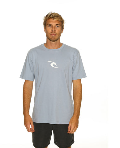 RIP CURL WAVE ICON TEE - Spray Blue