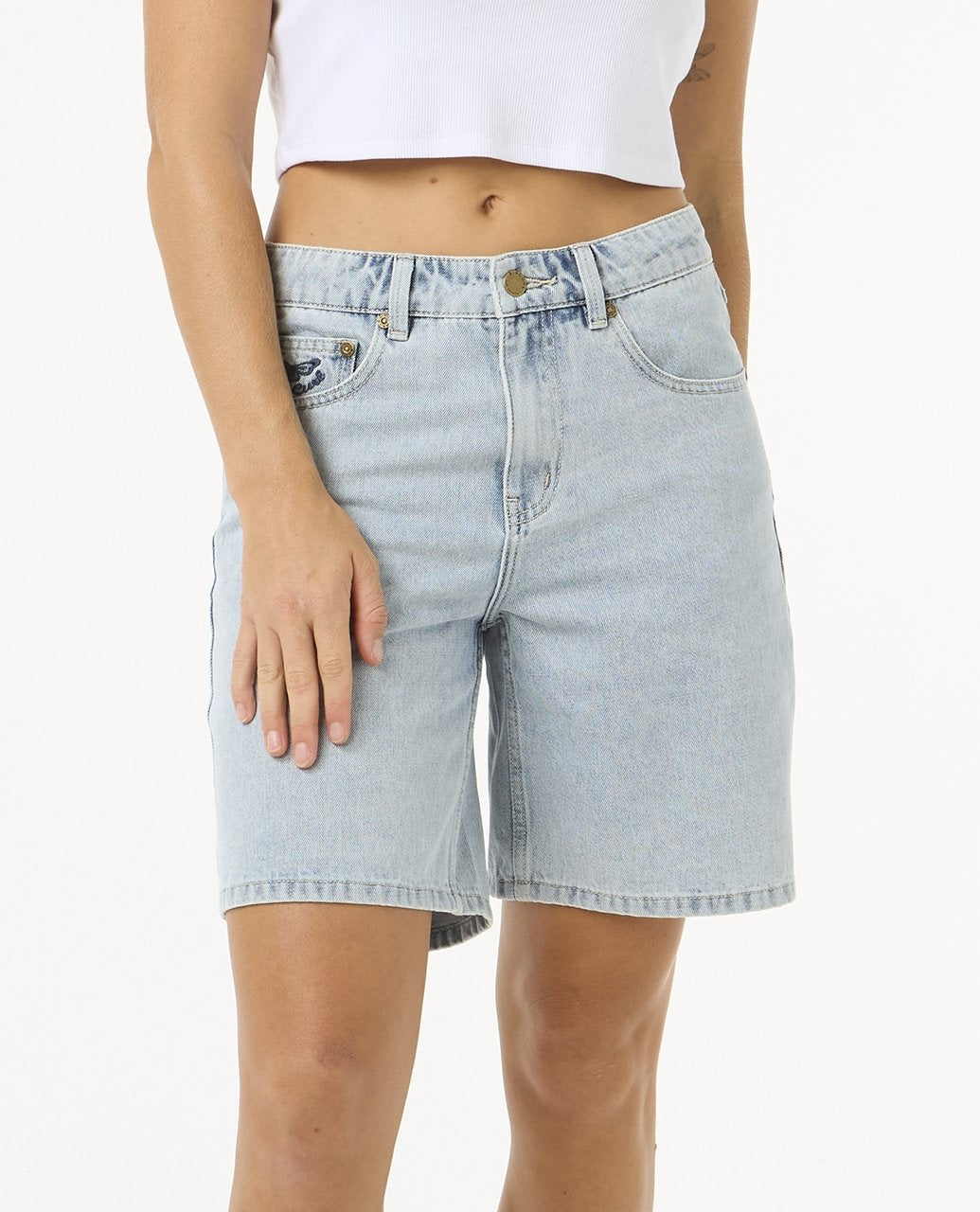 AGGIE RELAXED DENIM SHORT
