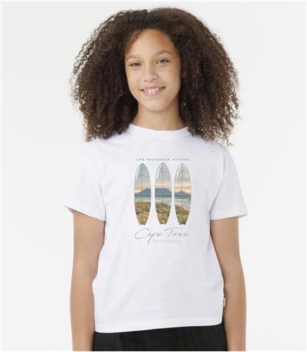 CAPE TOWN BLOUBERG BOARDS TEE - GIRLS