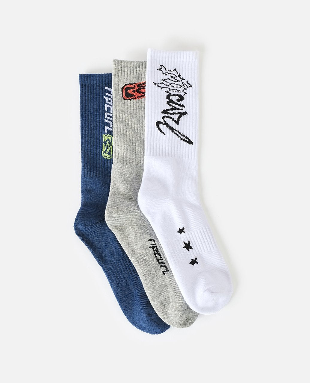 RETRO CREW SOCK 3-PK