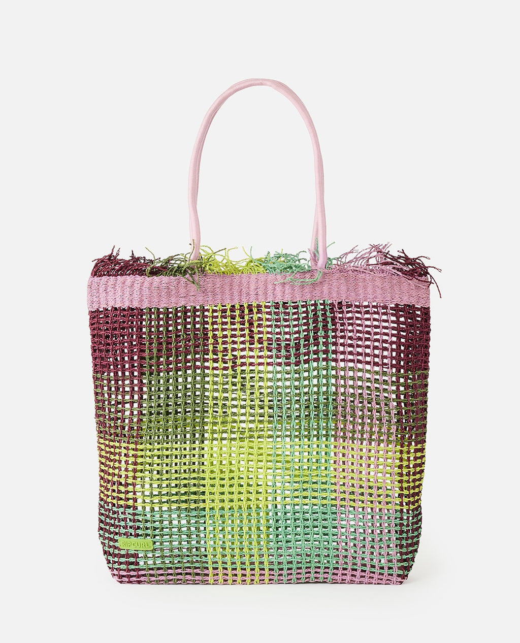 SAND FREE PLAID TOTE BAG
