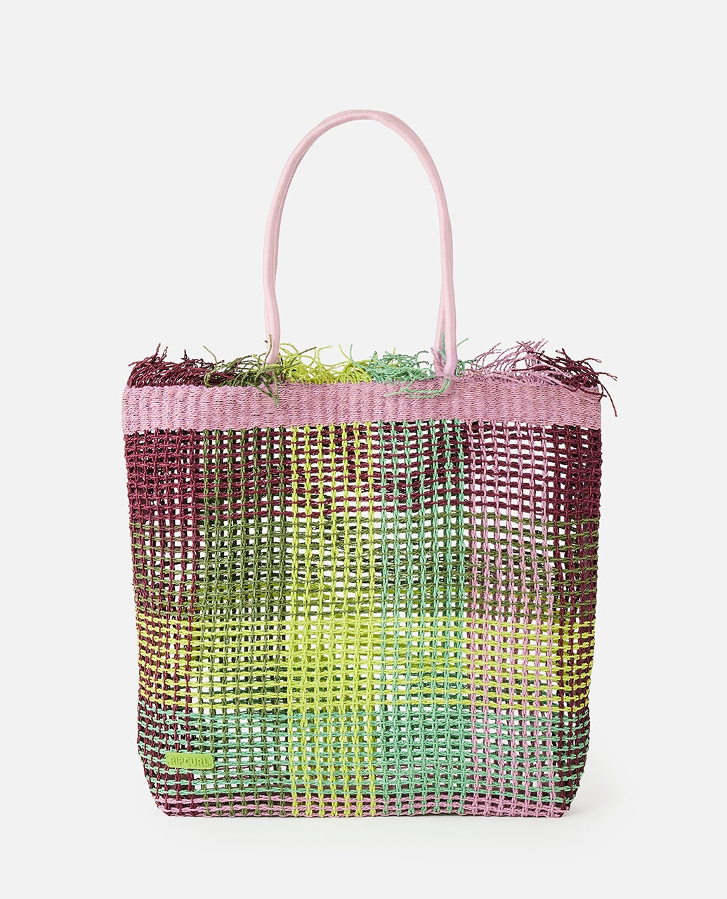 SAND FREE PLAID TOTE BAG