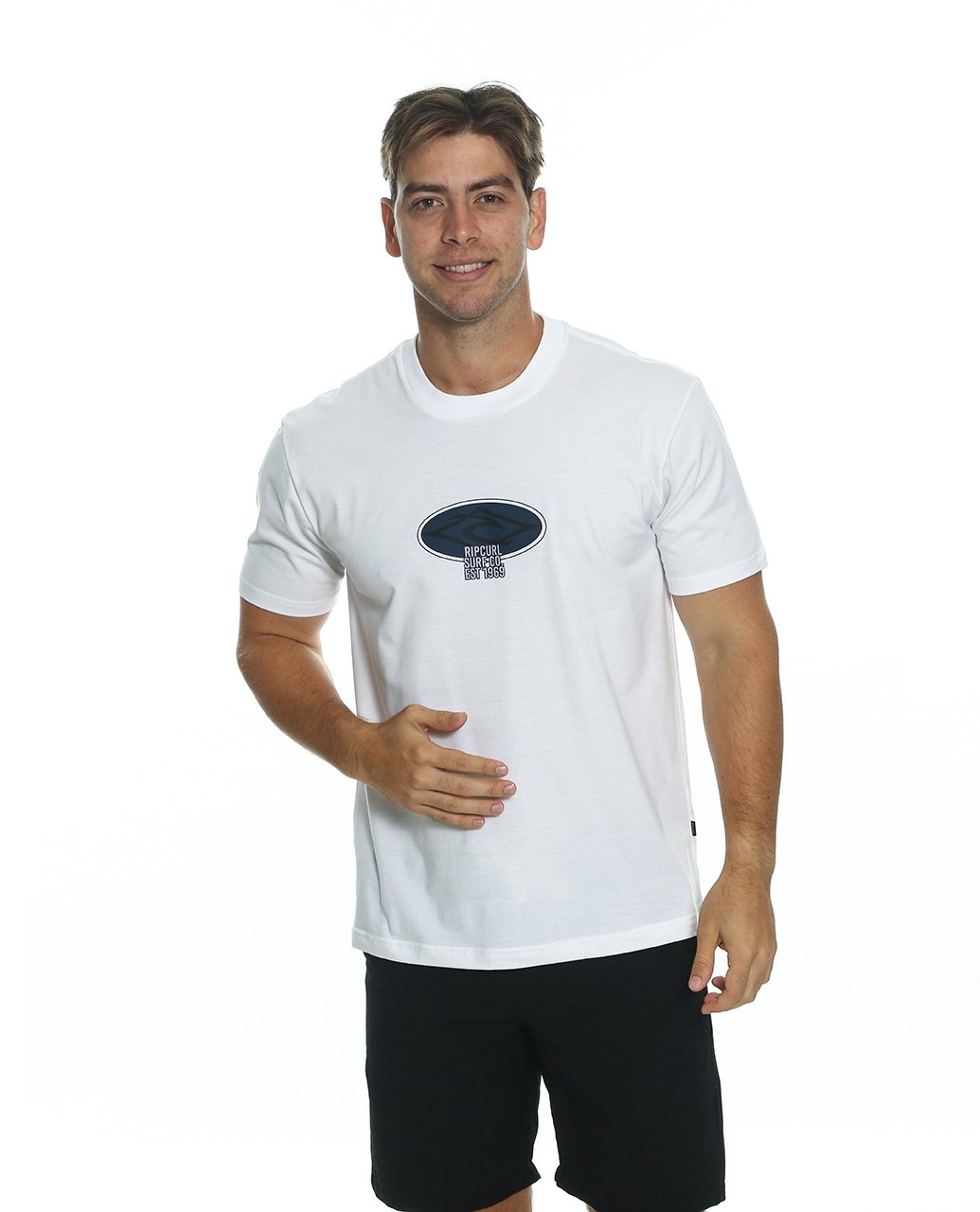 STACKED BADGE TEE