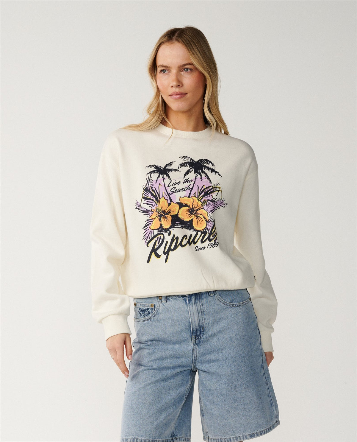 LIVE THE SEARCH CREW NECK