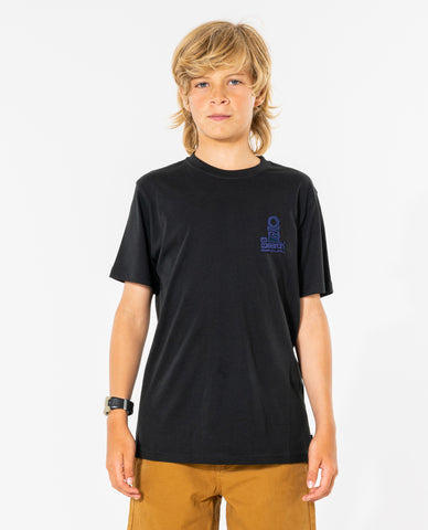 SEARCH STACK TEE - BOYS - Black