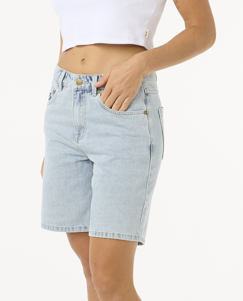 AGGIE RELAXED DENIM SHORT