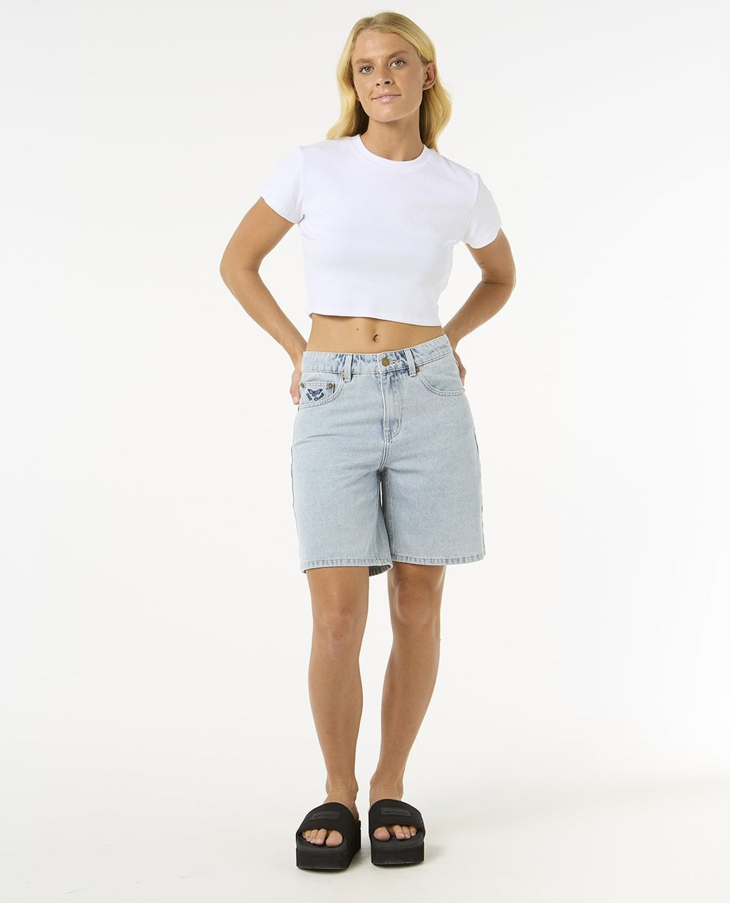 AGGIE RELAXED DENIM SHORT