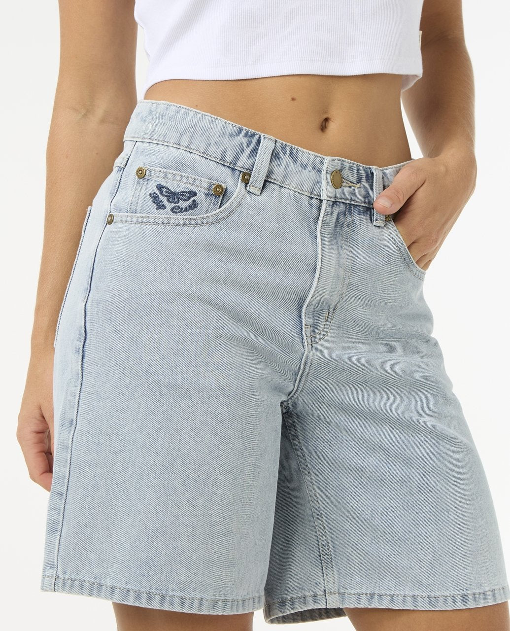 AGGIE RELAXED DENIM SHORT