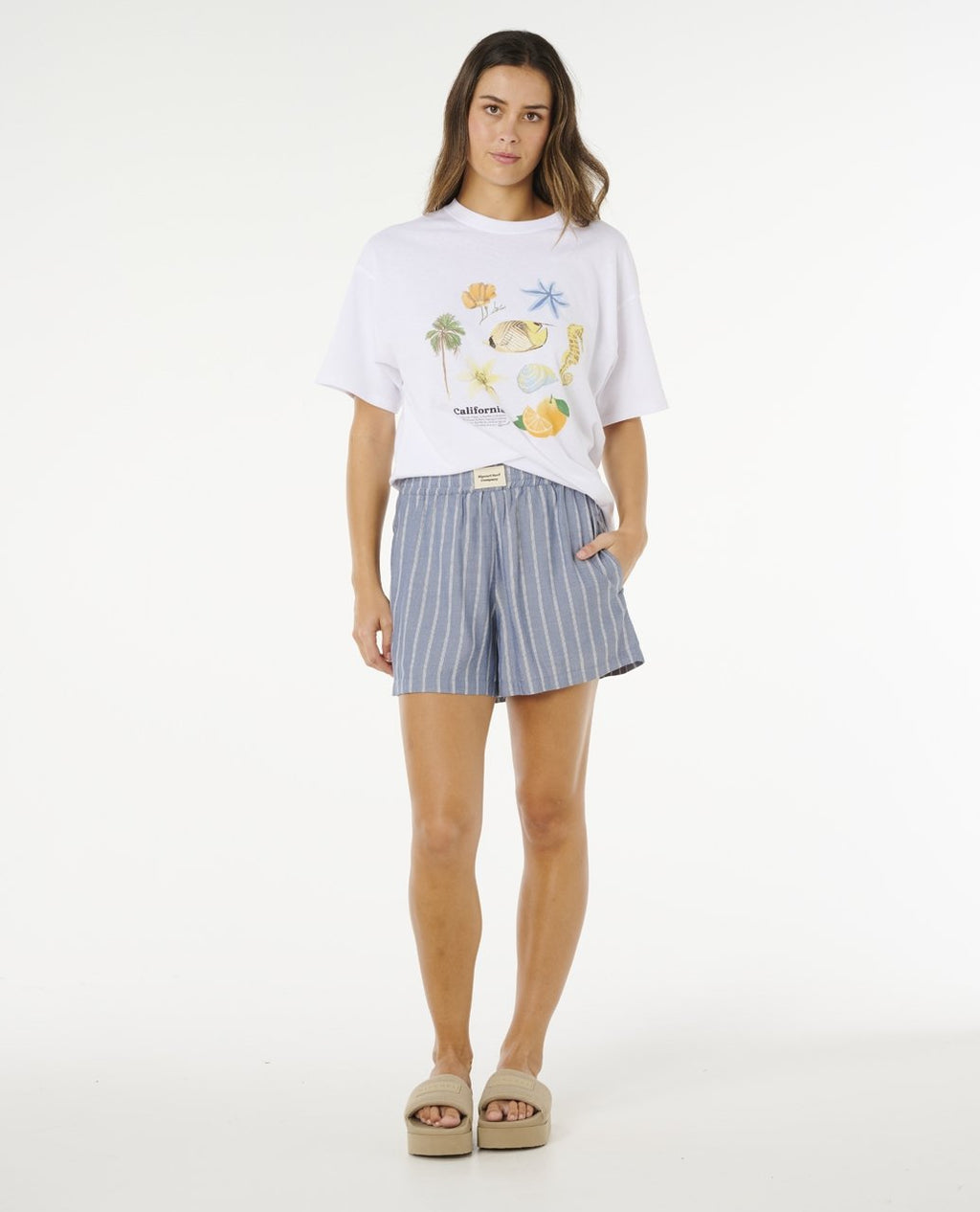 BEACH DAYS PINSTRIPE SHORT