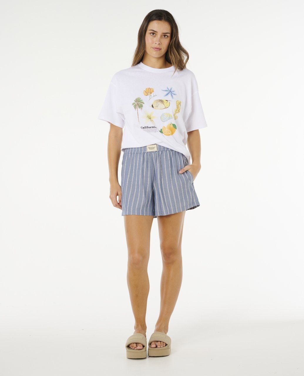 BEACH DAYS PINSTRIPE SHORT