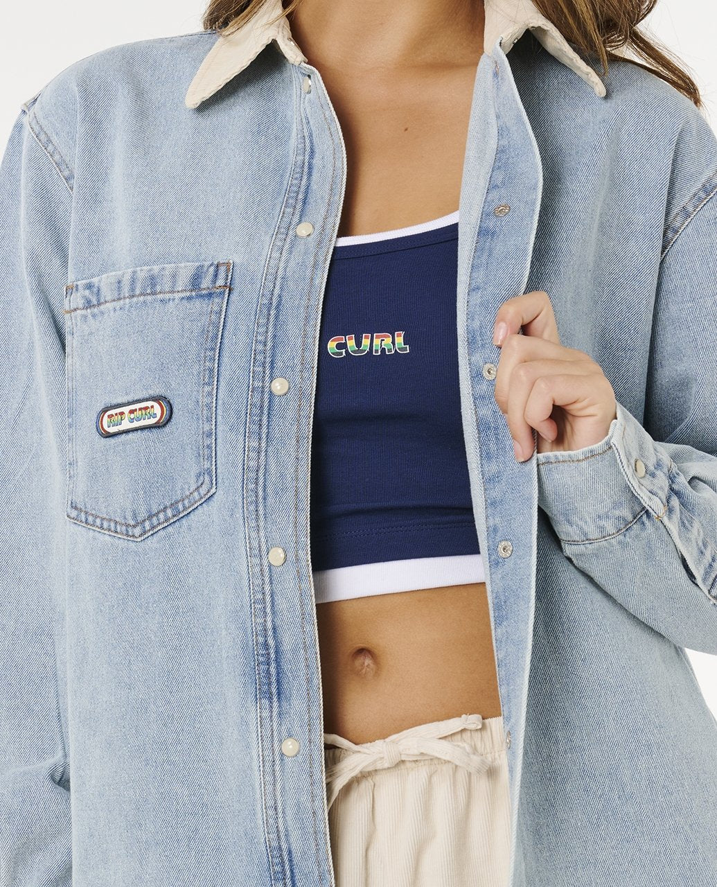 SURF SIDE RELAXED DENIM SHIRT