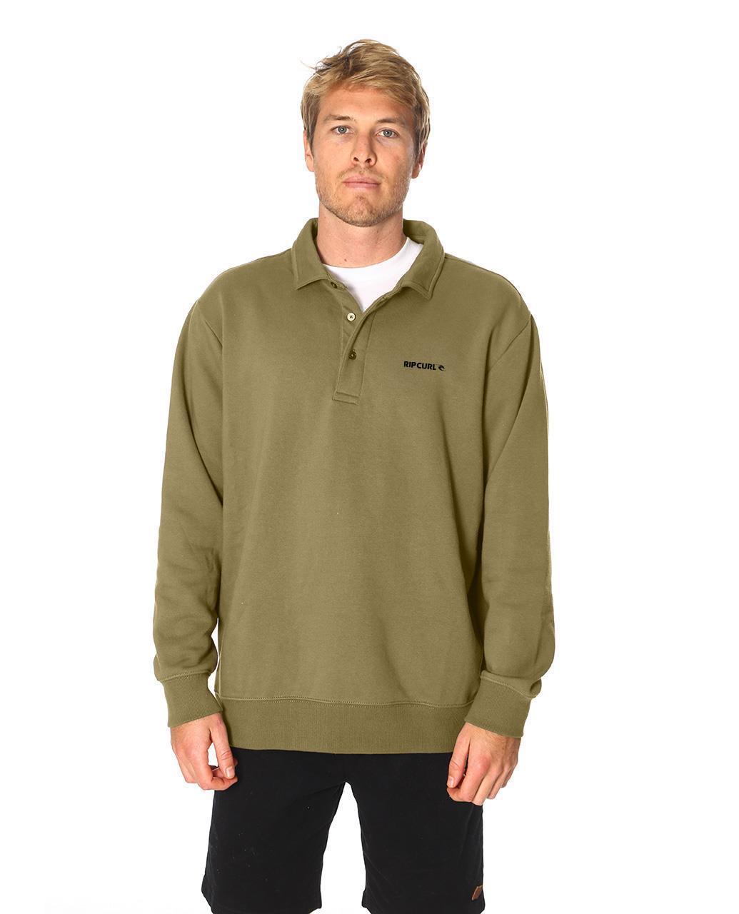 RIPCURL FLEECE COLLARED BUTTON UP