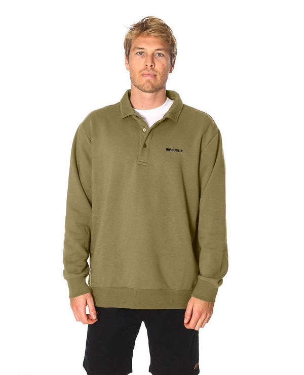 RIPCURL FLEECE COLLARED BUTTON UP