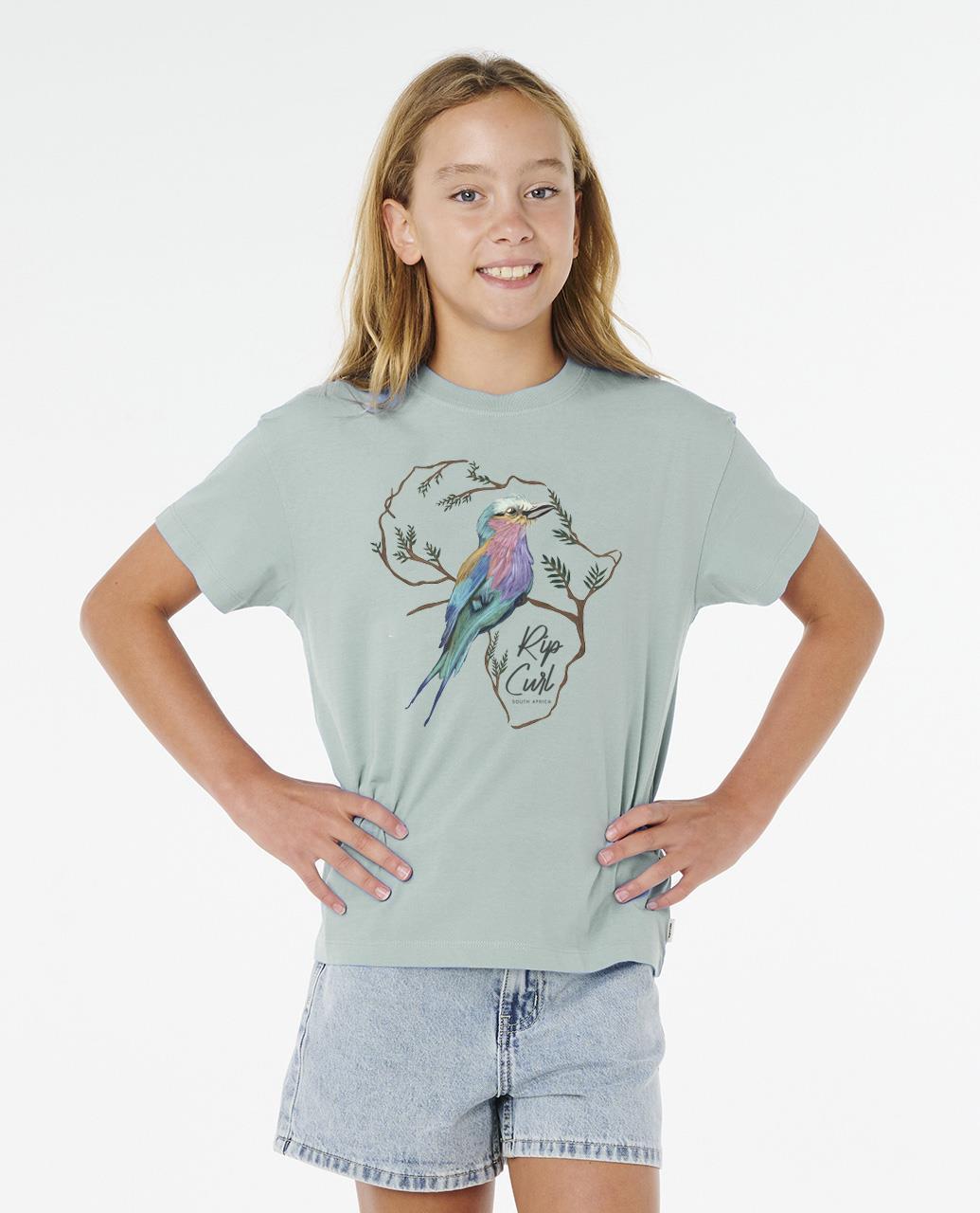 LILAC ROLLER BIRD TEE - GIRLS