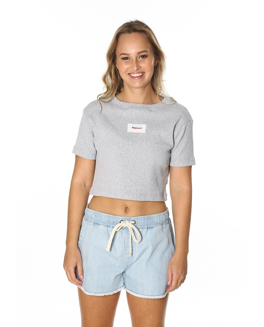 BADGE RIB BABY TEE