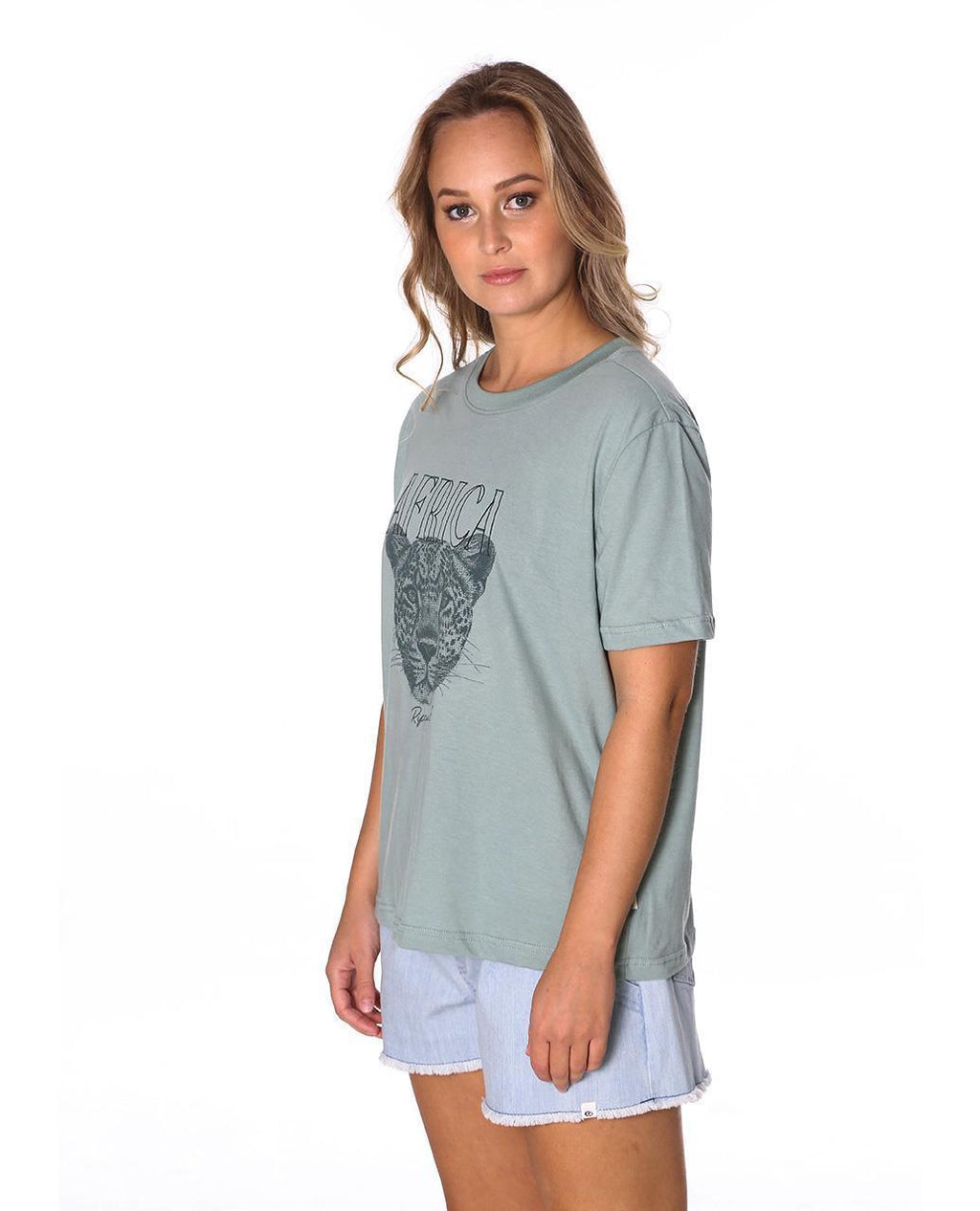 LEOPARD AFRICA EMB TEE