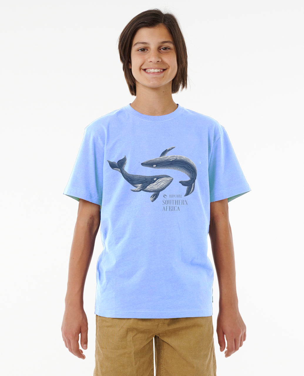 PERPETUAL WHALES TEE - BOYS - Spray Blue