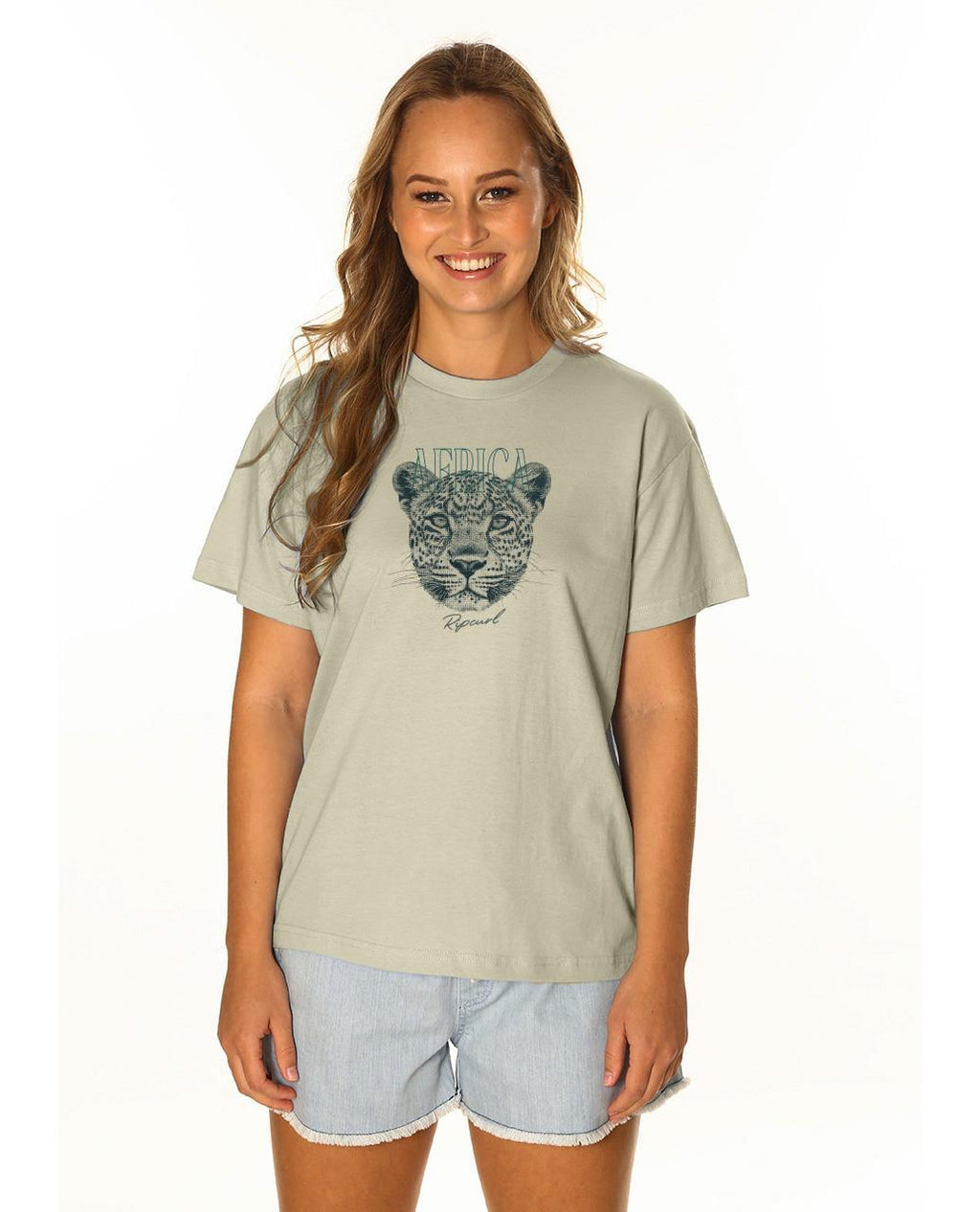 LEOPARD AFRICA EMB TEE