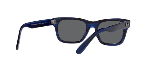RAY-BAN MR BURBANK DARK GREY STRIPED BLUE SUNGLASSES